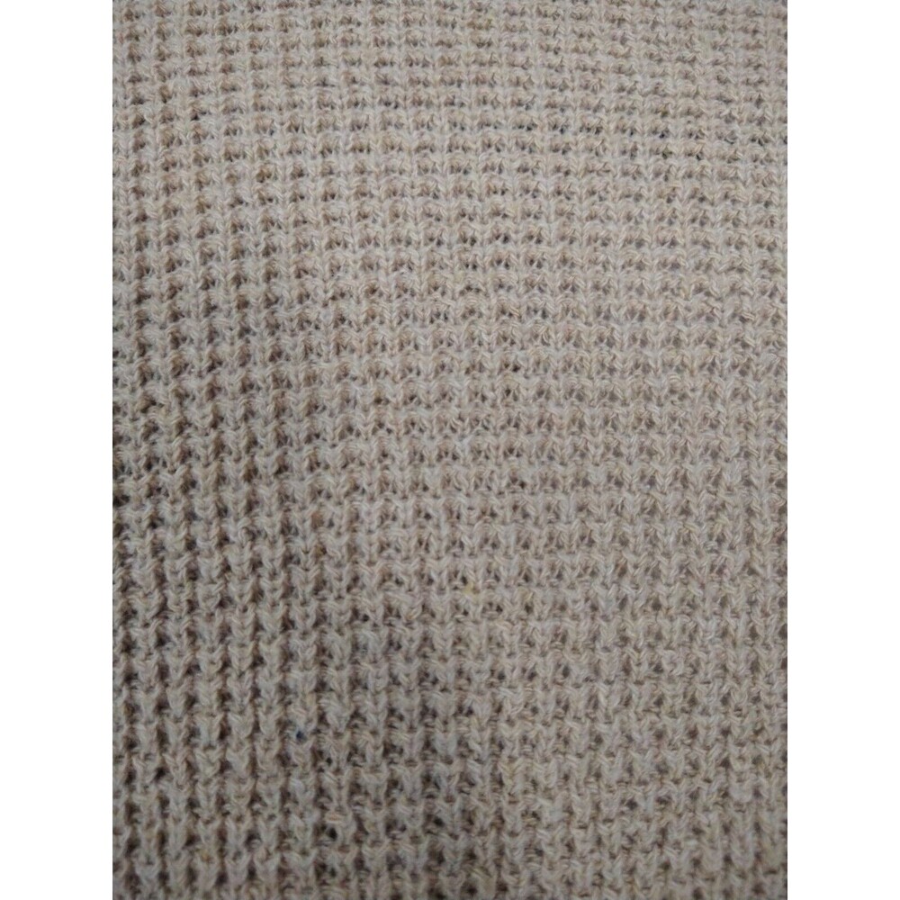 Kirundo Cardigan Size XL Tan Waffle Knit Open Front Long Sleeve Chore Pockets - Picture 13 of 14
